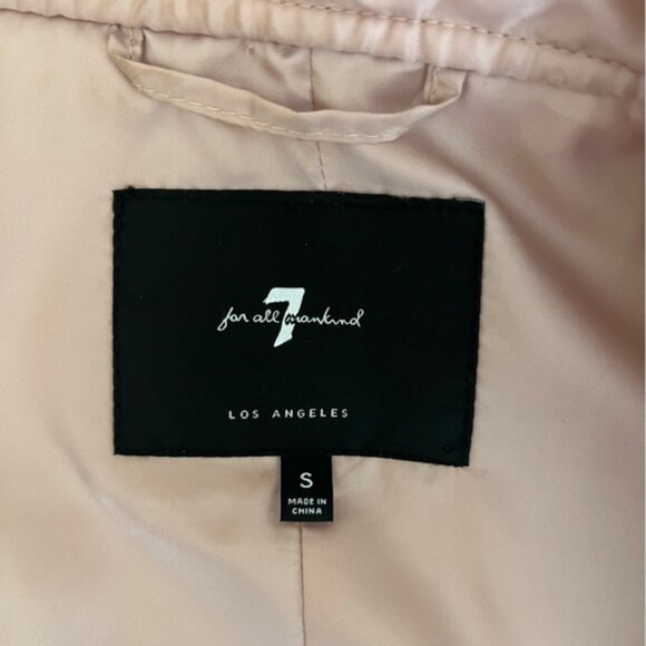 7 For All Mankind Quilted Patchwork Cropped Jacket Size Small - Picture 9 of 12